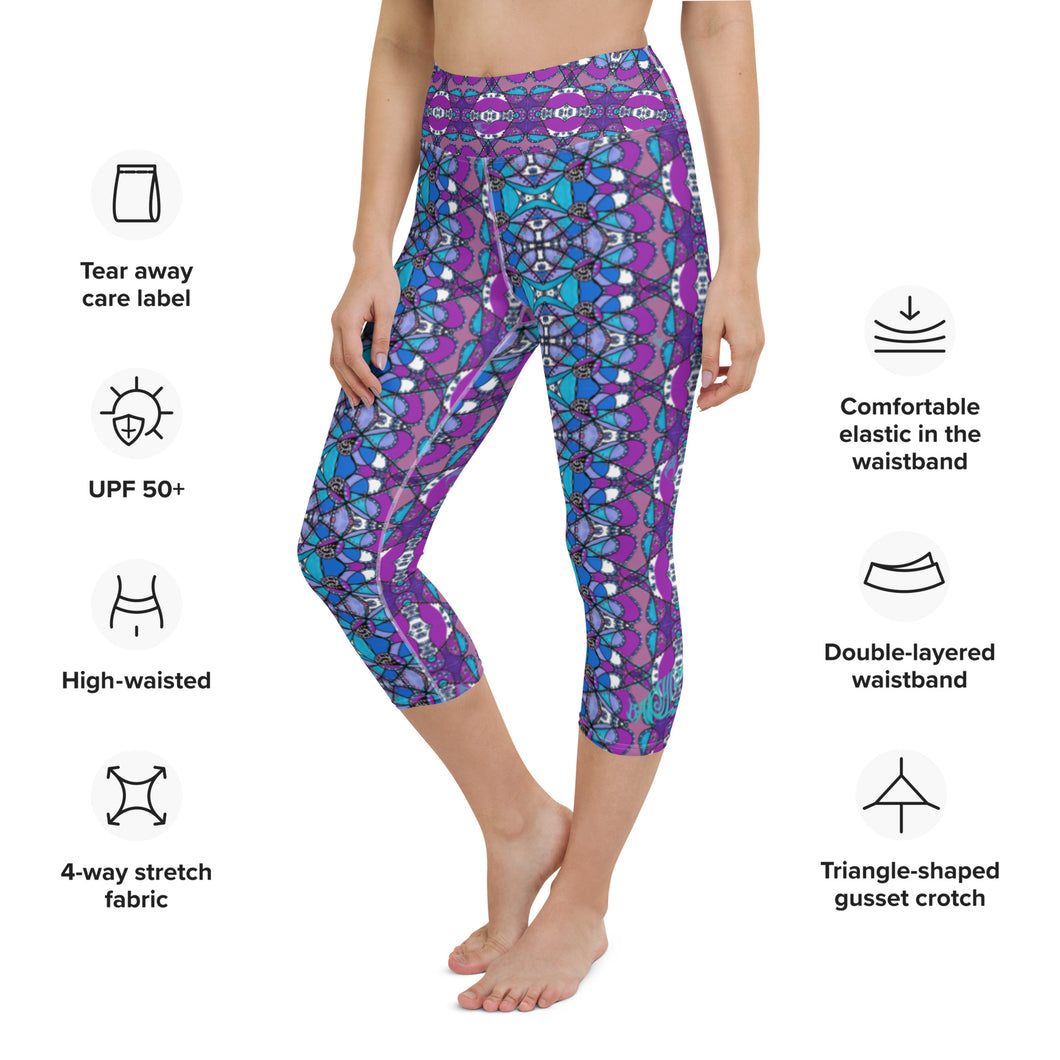 Wholesale BYM Yoga Capri Leggings in Twilight